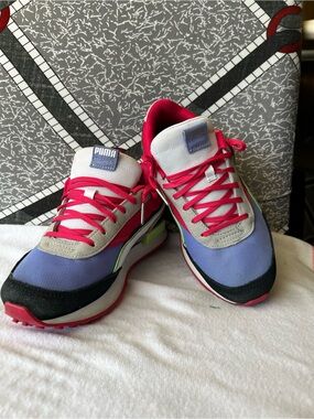 Puma Lavender & Hot Pink Colorblock Running Shoes
